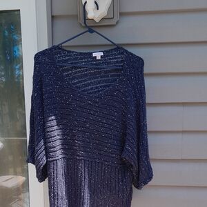 Women's Medium Navy Sweater - Crew Neck Layering Casual Wear